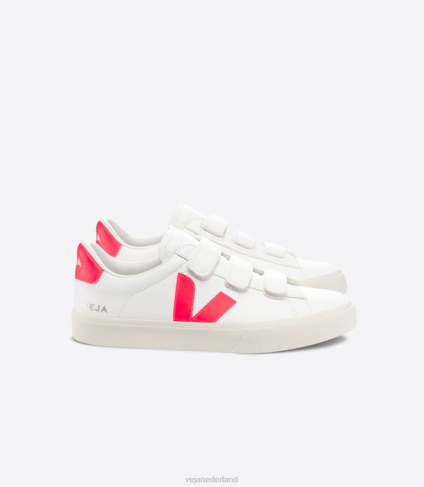 recife chroomvrij leer wit roze fluo Veja 28X8112 Heren schoenen