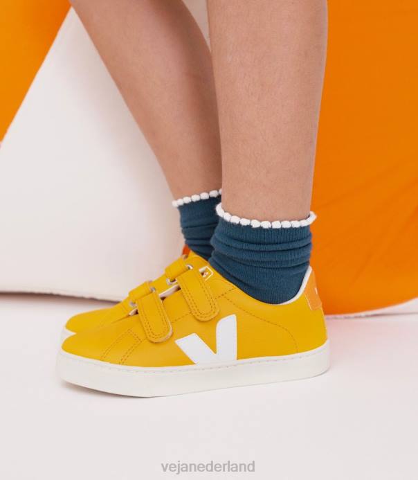 esplar chroomvrij leer ouro wit Veja 28X8338 kinderen schoenen