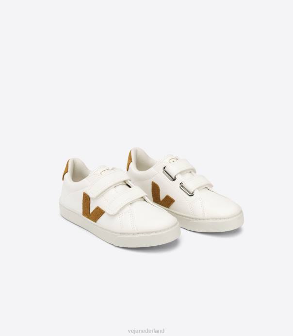 esplar chroomvrij leer wit camel Veja 28X8328 kinderen schoenen