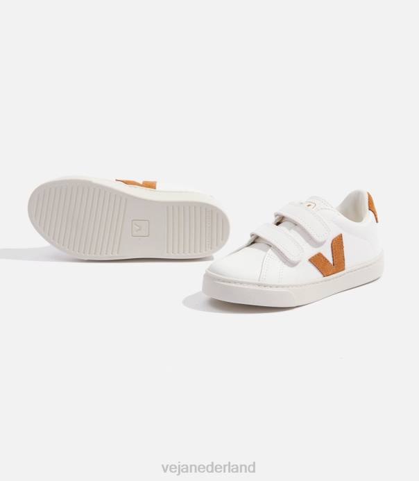 esplar chroomvrij leer wit camel Veja 28X8328 kinderen schoenen