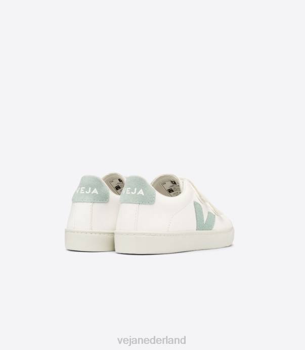 esplar chroomvrij leer wit matcha Veja 28X8329 kinderen schoenen