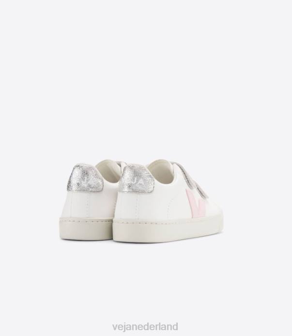 esplar chroomvrij leer wit petale zilver Veja 28X8323 kinderen schoenen