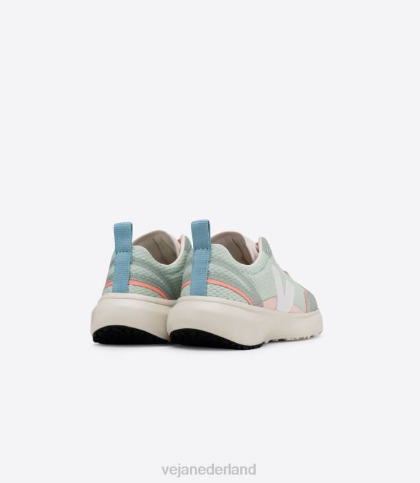 kanarie elastische veters alveomesh matcha wit Veja 28X8390 kinderen schoenen