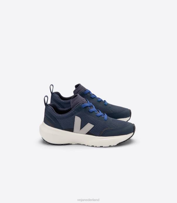 kanarie elastische veters alveomesh nautico oxford grijs Veja 28X8384 kinderen schoenen