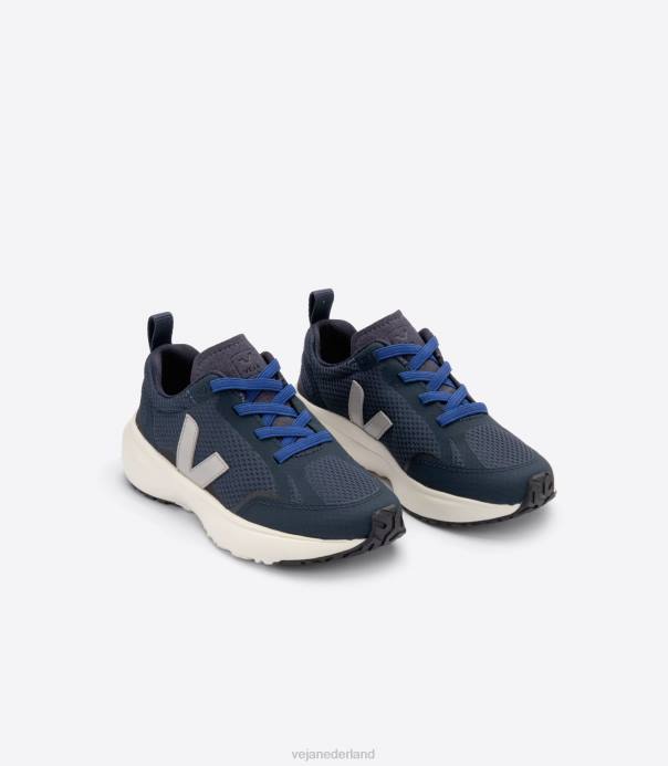 kanarie elastische veters alveomesh nautico oxford grijs Veja 28X8384 kinderen schoenen