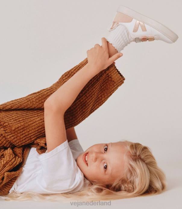 v-10 chroomvrij leer multico wit glanzend Veja 28X8355 kinderen schoenen