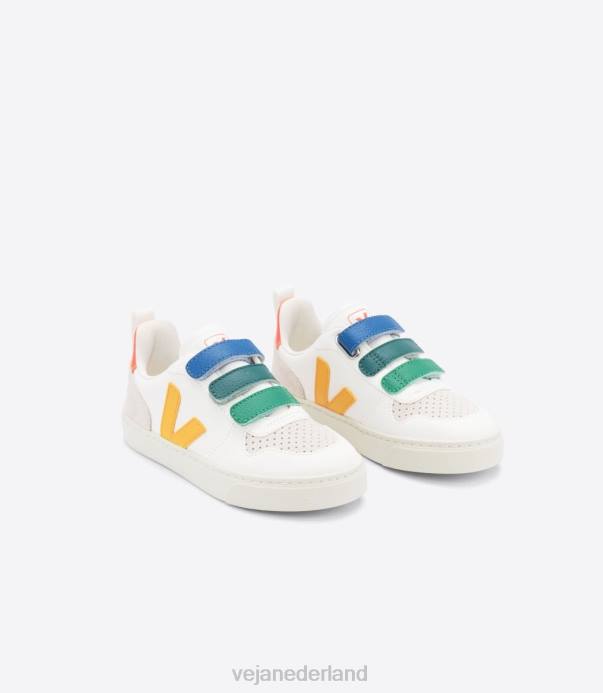 v-10 chroomvrij leer multico wit ouro Veja 28X8354 kinderen schoenen